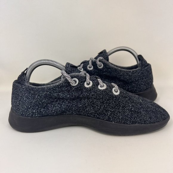 Allbirds Wool Runners Comfort Shoes Black Grey Women's Size 10 - Picture 6 of 9